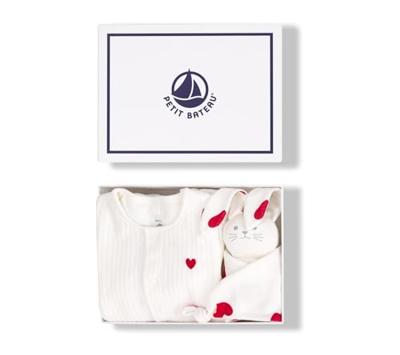 Babypakje cadeau set in fluweel / velours PETIT BATEAU