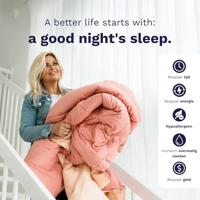 Zelesta Zelesta Deluxe Duo Salmon & Peach Dekbed - 140x200 | Hoesloos Percal Katoen Dekbed met Eco Cloud Vulling - thumbnail