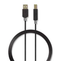 Nedis USB-Kabel | USB-A Male | USB-B Male | 480 Mbps | 3 m | 1 stuks - CCBW60100AT30 CCBW60100AT30 - thumbnail