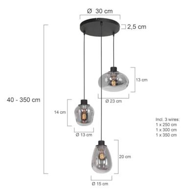 Steinhauer Hanglamp reflexion Ø 40 cm 3079 zwart
