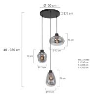 Steinhauer Hanglamp reflexion Ø 40 cm 3079 zwart - thumbnail