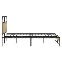 Bedframe zonder matras metaal sonoma eikenkleurig 160x200 cm - thumbnail