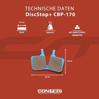 CONTEC schijfremblok "discstop+ cbp-170" ct disc brake pads cbp-170 organic