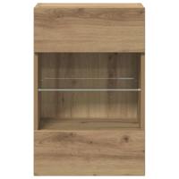 Tv-wandmeubels met LED 2 st 40x30x60,5 cm artisanaal eikenkleur - thumbnail