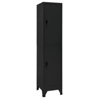 Lockerkast 38x45x180 cm staal zwart - thumbnail