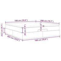 Ottoman bed met matras 180x200cm stof taupe - thumbnail