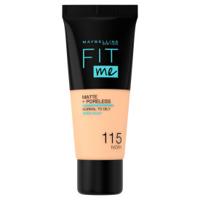 Maybelline Fit Me Matte + Poreless Foundation - 115 Ivory - Medium Dekkende Foundation met Matte Finish voor de Normale tot Vette Huid - 30 ml - thumbnail