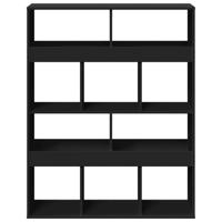 Kamerscherm 100x33x125,5 cm bewerkt hout zwart - thumbnail