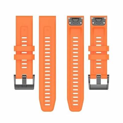 By Qubix - Siliconen sportbandje - Oranje - Compatible met Garmin Fenix 8-47mm - Compatible Garmin bandje - Bandbreedte: 22mm