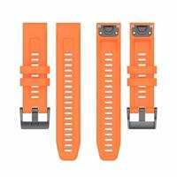 By Qubix - Siliconen sportbandje - Oranje - Compatible met Garmin Fenix 8-47mm - Compatible Garmin bandje - Bandbreedte: 22mm - thumbnail
