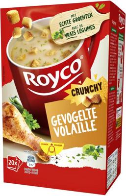 Royco Minute Soup gevogelte met croutons, pak van 20 zakjes