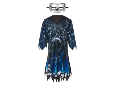 Halloweenkostuum voor kinderen (Magere Hein, 110/116 (4-6 Jaar))