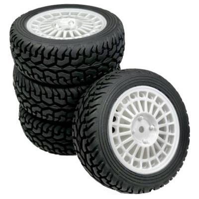 Absima 1:10 Rallywagen, Toerwagen Rally Street Complete wielen Rally, Street Wit 4 stuk(s)