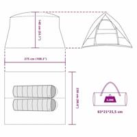 Tent Blauw 275 x 230 x 140 cm - thumbnail