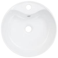 VidaXL Wastafel met overloop 36x13 cm keramiek wit - thumbnail