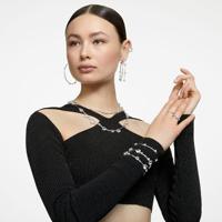 Swarovski 5636569 Oorhangers Millenia Octagon zilverkleurig-wit 10 x 22 mm - thumbnail