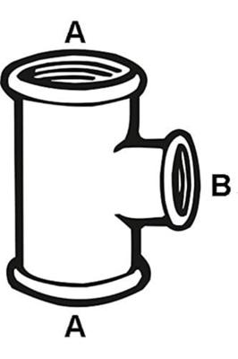 Cornat Galva T-Stuk Vvv 1''X1/2X1'' (130) - VFB130112 Cornat Galva T-Stuk Vvv 1''X1/2X1'' (130) - VFB130112