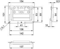 Adam Hall 34082BLK Inbouw handvat normaal zwart 8mm - thumbnail