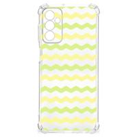 Samsung Galaxy M13 4G | M23 Doorzichtige Silicone Hoesje Waves Yellow - thumbnail