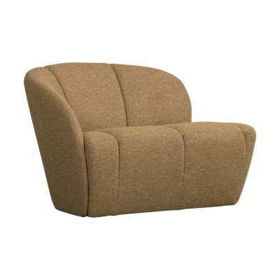 Woood Mojo 2-zits bankje arm links bouclé Geel/Bruin Melange