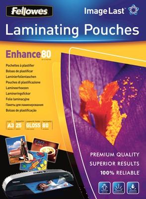 Fellowes ImageLast 80 micron lamineerhoes glanzend A3-25pk Fellowes ImageLast 80 micron lamineerhoes glanzend A3-25pk