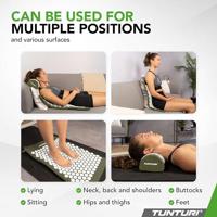 Tunturi Spijkermat met kussen - Acupressuur - Meditatie Mat - Acupunctuur Set - 68x42x2 cm - Legergroen - thumbnail