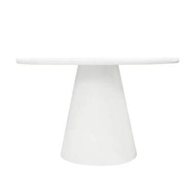 Giga Meubel - Eettafel Rond Wit 120cm - Beton Ciré - Fenna