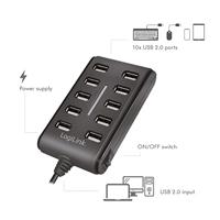 LogiLink USB 2.0 10-Port Hub with On/Off Switch - thumbnail