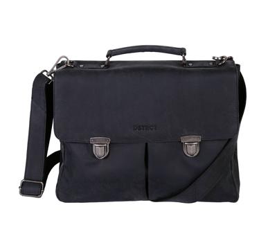 DSTRCT Charlie Wall Street A4 Laptoptas 15,4 inch Black