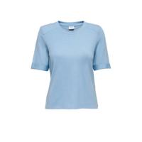 JDY fijngebreide top lichtblauw - thumbnail