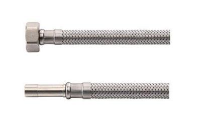 Riko Flexibele aansluitslang 1/2" bi x M10 bu met pijpje 30 cm RVS