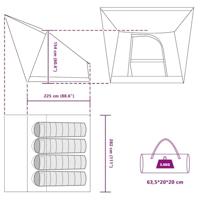Tent Grijs en oranje 282 x 225 x 154 cm - thumbnail