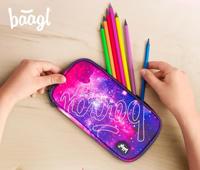 Baagl School etui Galaxy 1-rits - thumbnail