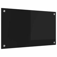 VidaXL Keuken achterwand zwart 70 x 40 cm gehard glas - thumbnail