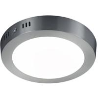 LED Plafondlamp - Plafondverlichting - Trion Sonta - 11W - Warm Wit 3000K - Rond - Mat Nikkel - Aluminium - thumbnail