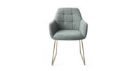 Jesper Home Eetkamerstoel 'Noto' Slide Gold, kleur Real Teal - thumbnail
