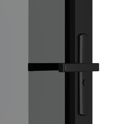 VidaXL Binnendeur 83x201,5 cm esg-glas en aluminium zwart VidaXL Binnendeur 83x201,5 cm esg-glas en aluminium zwart