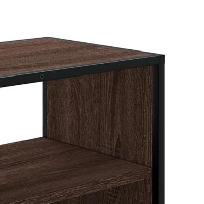 Tv-meubel 100x31x39,5 cm bewerkt hout metaal bruin eikenkleurig Tv-meubel 100x31x39,5 cm bewerkt hout metaal bruin eikenkleurig