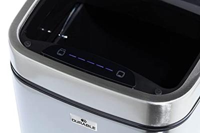 Durable Afvalbak | 12 l H430 mm | RVS/kunststof metallic zilver | 1 stuk - 342123 342123 - thumbnail
