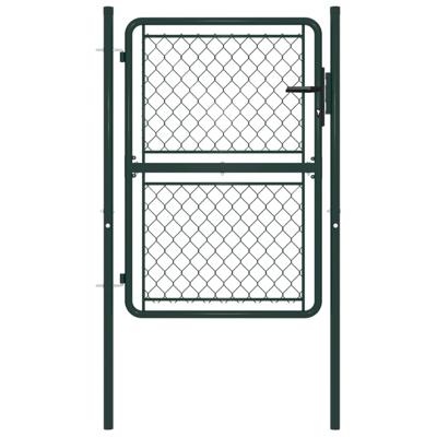 VidaXL Tuinpoort staal 100x150 cm groen