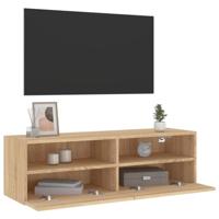 Tv-wandmeubel 100x30x30 cm bewerkt hout sonoma eikenkleurig - thumbnail