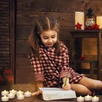 10 x flikkerende LED theelicht warmwit met afstandsbediening - thumbnail