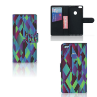 Huawei P8 Lite 2017 Bookcase Abstract Green Blue - thumbnail
