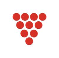 Nobo magneten, 38 mm, rood, blister van 4 stuks - thumbnail