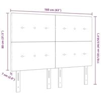 LED Hoofdbord Donkergrijs 80 cm Stof - thumbnail