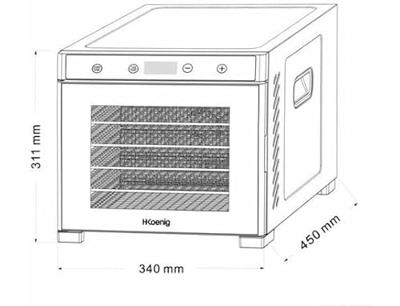 Voedsel Dehydrator H.Koenig 650 W