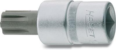 HAZET Dopsleutelbit 991-9 · 1/2 inch (12,5 mm) vierkant hol · Binnenspieprofiel Ribe-CV · SW M9