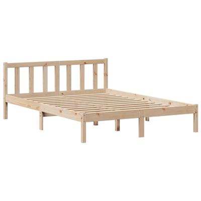 Bed met boekenkast zonder matras massief grenenhout 140x200 cm - thumbnail