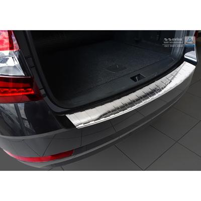 RVS Bumper beschermer passend voor Skoda Octavia III Kombi Facelift 2017- 'Ribs' AV235789