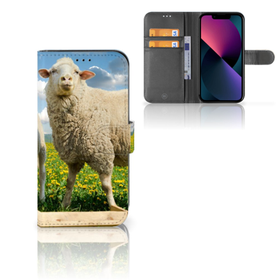 Apple iPhone 13 | Telefoonhoesje | Met pasjeshouder | Schaap en Lammetje